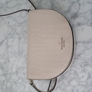 ♠️kate spade Luna Crescent Croc Embossed Leather Crossbody Bag